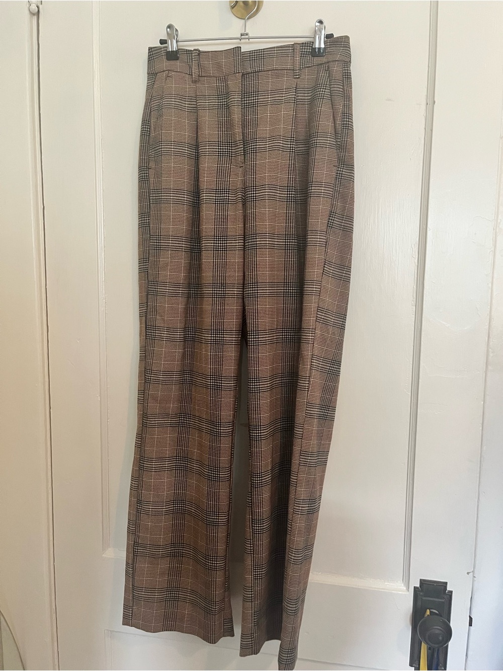Old Navy Plaid Dress Pants in Brown and Black